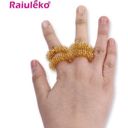10Pcs/lot Finger Massage Ring Tens Acupressure Point Finger Massager Relieve Pain Release Pressure Body Relax Health Care Ring