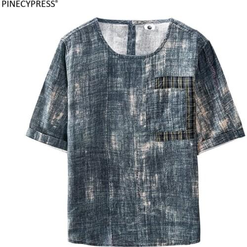 100% Linen Anti-static Breathable Anti-uv Summer Vintage Fashion Hemp Short Sleeve Man Shirt Male Quality Men Casual Shirts