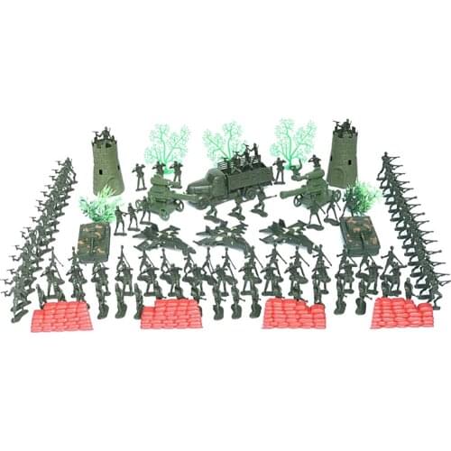 167 Pieces Military Figures and Accessories - Toy Army Soldiers, War Soldiers Playset Battlefield Soldier Army Men Kids Toy