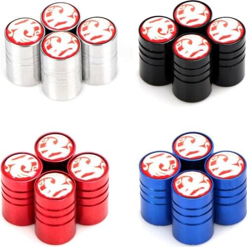 4PCS/set Car Tire Valve Stem Caps Tyre Air Dust Caps Truck valve cover for Vauxhall VXR insignia Auto Parts Accessories