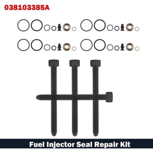 4 X Injector Seal Kit & Bolts Fuel Injector For Bosch PD Injector - Vw Transporter 1.9 TDI Audi Seat Skoda 038103385A 1417010997