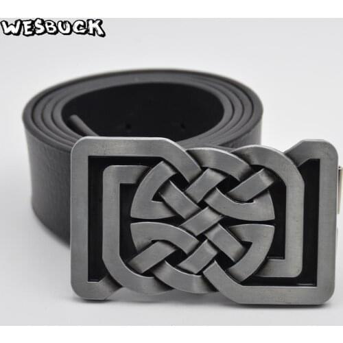 5 PCS MOQ WesBuck Brand Meltal Cool Belt Buckls For Mens Belt Buckles Western Cowboy Cowgirl Belt Buckle With PU Belt