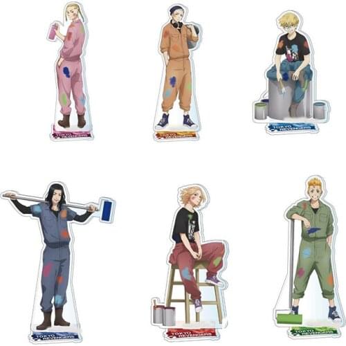 Anime Tokyo Revengers Sano Manjiro Hanagaki Takemichi Painter Theme Acrylic Stand Figure Model Desktop Toy Keychain Pendant