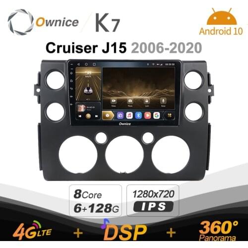 Ownice K7 Android 10.0 Car Radio Stereo for Toyota FJ Cruiser J15 2006 - 2020 4G LTE 360 2din Auto Audio System 6G+128G SPDIF