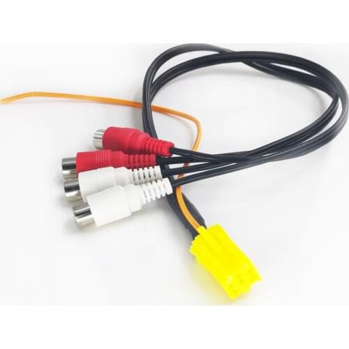 BIURLINK CAR RADIO CD CHANGER REAR AUDIO PORT MINI ISO 6PIN 4RCA CABLE