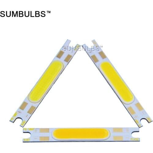 DC9-11V Warm Natural Cold White 3W 5W 50x7MM COB LED Strip Chip On Board Light Source for Wall Table Lamps DIY Lighting