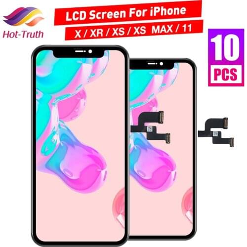 10 pcs LCD For iPhone X Xs Xs Max 11 Pro Max 3D Touch Digitizer display LCD Screen Digitizer Replacement Assembly Free Shipping