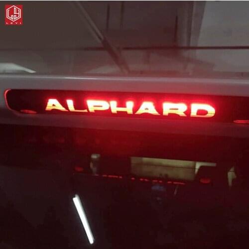 For alphard vellfire 2015 2019 Carbon Fiber Sticker Car High mounted stop lamp sticker Car Accessories