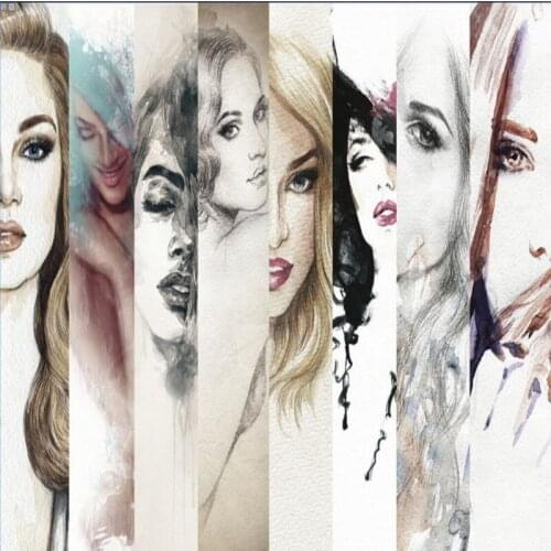 Photo wallpaper Custom European American modern style oil painting beauty TV background mural bedroom barber shop wallpaper