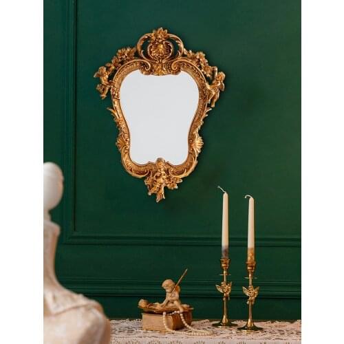 Mirror Wall decoration Picture frame Living room porch decorations Pendant Wall-mounted photo frame European retro light luxury