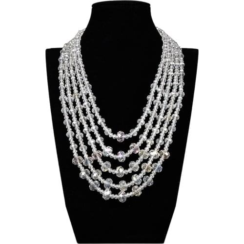 Faceted Glass Crystal Size For 5-14mm Diy jewel Crystal Necklace 18-23inch Making Design For Beautiful Girls Necklace H225