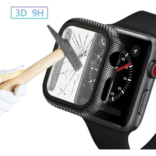 Frame Carbon Protective Case For Apple Watch SE 6 5 4 band 44mm 40mm 42mm 38mm watch covers Bumper iwatch series 4 Accessories