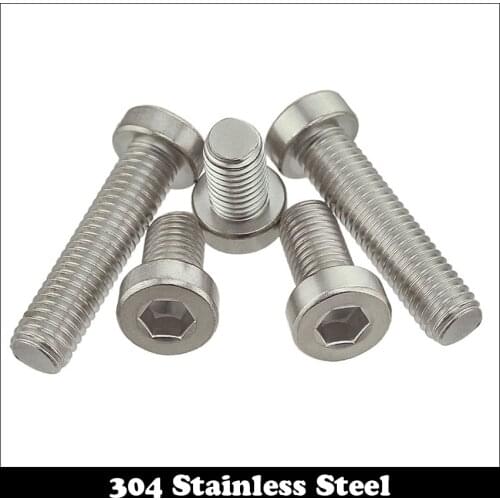 M6*10 M6x10 M6*12 M6x12 M6*16 M6x16 M6*20 M6x20 304 Stainless Steel ss Hex Hexagon Socket Allen Head Cap Screw With Reduced Head