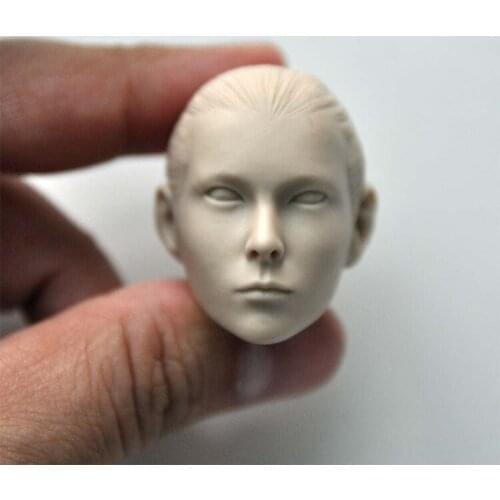 1/6 Scale Japanese Female Ninja Samurai Warrior Unpainted Head Models for 12''Figures Bodies DIY