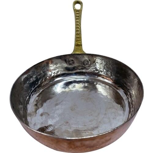Copper Pan Hot Sale Wrought Copper Pan Healty Cooking Egg Brass Handle