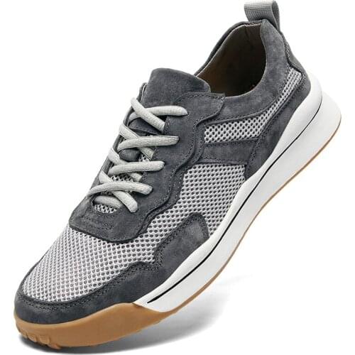 Men Shoes Fashion Leather Loafers Breathable Autumn Lace Up Comfortable Casual Outdoor Sneakers