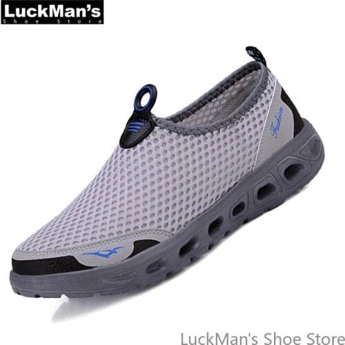 Men Sneakers Shoes Summer Brathable Mesh Mocassins High Quality Lightweight Loafer Slip on Casual Shoes for Male Plus Size Flat