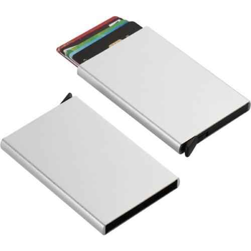 Mens Wallet MIni Aluminum Alloy Blocking Slim Money Clip Credit ID Card Holder Thin Portable Man Women Minimalist Card Box