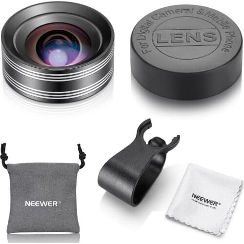Neewer 16mm 100 Degree 0.63X Professional HD Clip-on Wide Angle Lens for iPhone 6S Plus/6S/6 Plus/6/5S/5C/5,iPad Air 2/1/Samsung