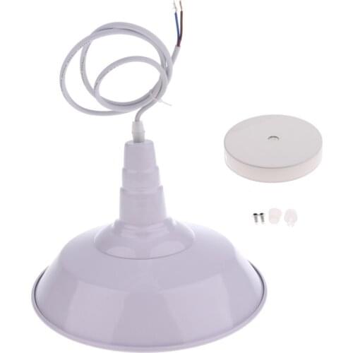Pendant Lamp Shade Light Bulb Holder(Bulb Not Included),White/Black Optional