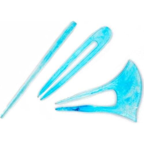 3Pcs Clear Hairpin Molds Hair Stick Silicone Molds Headdress Hair Pin Epoxy Resin Casting Mold Jewelry Making DIY Craft