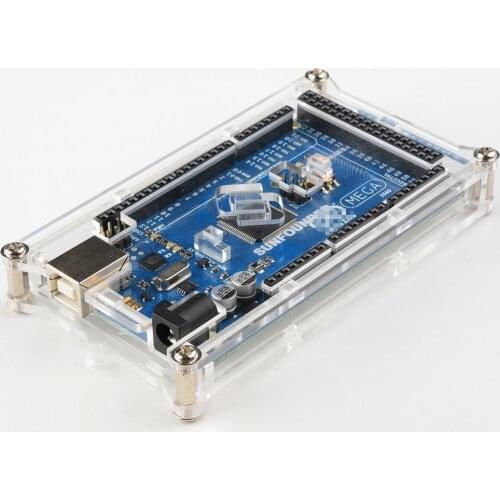 SunFounder Enclosure Transparent Gloss Acrylic Case Box For Arduino Mega 2560 Rev3 R3 Case (Board Not included)