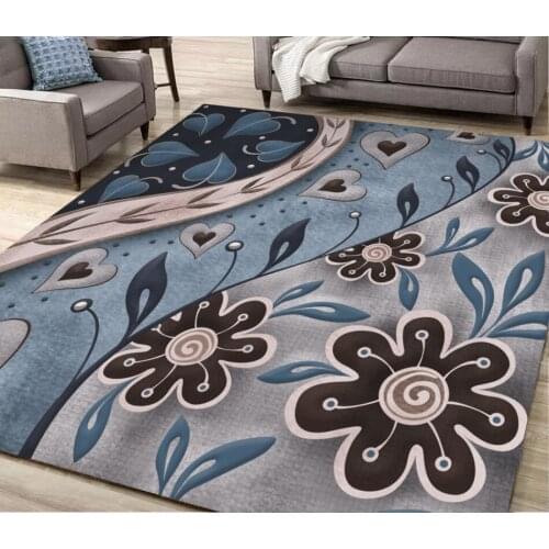 Self-adhesive Wall Paper 3D Floor Decoration Painting European-style hand-painted abstract plant pattern floor