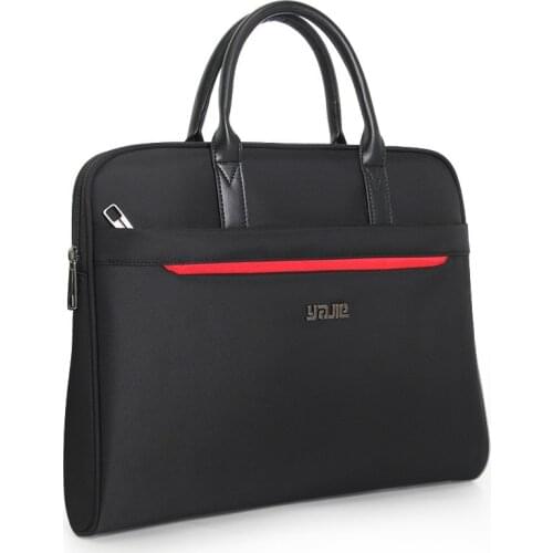 Portable document bag canvas office zipper bag large capacity men women handbag multi-layer information bag briefcase meeting