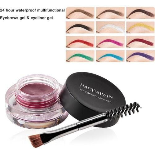 12 Color Eyebrow Gel Super Waterproof Eyebrow Cream Professional Long Lasting No Fading Eyebrow Gel Tint Makeup Tools