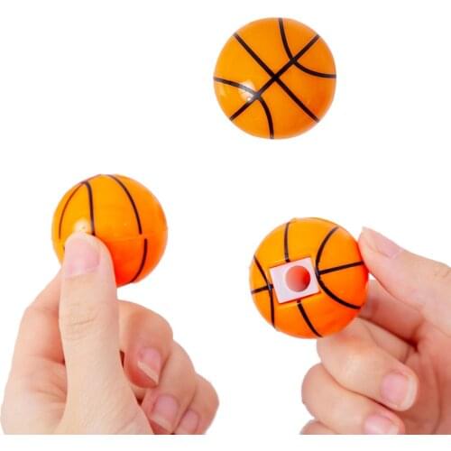 Single Hole Creativity Basketball Small Pencil Sharpener Plastic Orange Student Stationery Items School Supplies