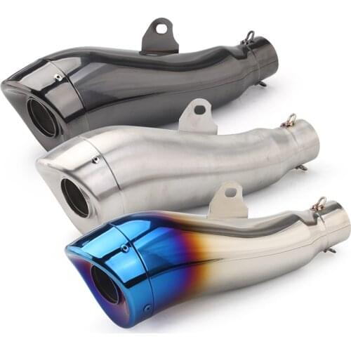 Universal 36-51mm Dolphin Shape Motorcycle Steel GP Exhaust Muffler Pipe For Honda Yamaha YZF R6 MT09 Cafe Racer Z750