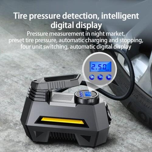 Air Compressor With Inflator And Digital Pressure Gauge Smog Air Pump Rechargeable Air Pump For Inflating Tires Portable