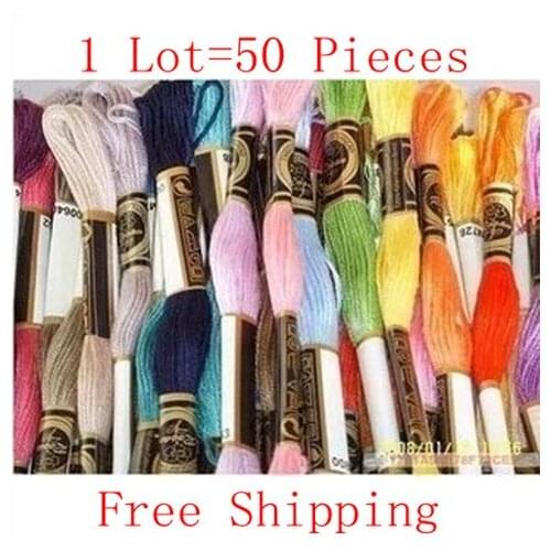 Total 50 Pieces Embroidery Cross Stitch Floss Yarn Thread--You Can Choose Any Colors And Quantity