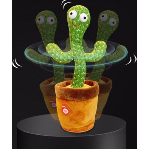 Funny talking and dancing plush soft cactus potted toy for voice dancer speaker Electronic doll Early Education Toy For children