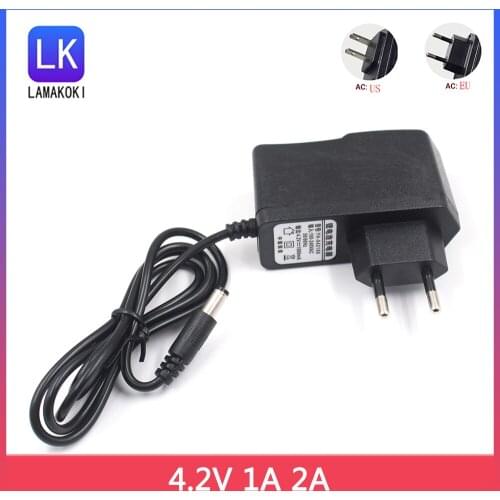 4.2V 8.4V 12.6V 1A 5.5*2.1mm AC DC Power Supply Adapter Charger For 1series 4.2V1A 8.4V1A 12.6V1A 18650 Li-ion Li-po Battery