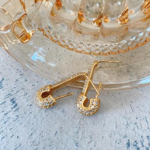 925 Sterling Silver Cubic Zirconia CZ Long Drop Earrings for Women Korean Earrings 2020 Earings Fashion Jewelry