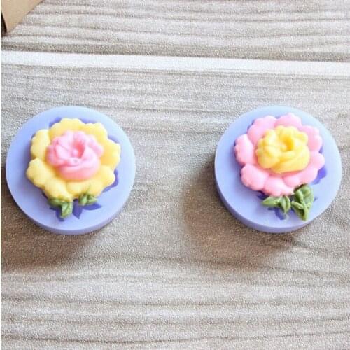 1 PCS Vivid Flower Soap Mold Trays 3d HomeMade Decorative Soap Molds Silicone JH026