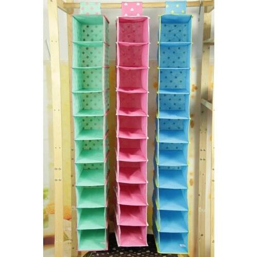 10 Pockets Spotted Non-woven Fabric Storage Bags Wall Door Organizers Organizadores de parede Porta Bolsas Free Shipping