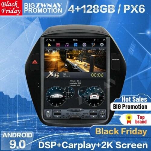 128G Tesla Screen Carplay For 2009 2010 2011 2012 2013 Hyundai IX35 Android Player Car GPS Unit Auto Audio Stereo Radio Recorder