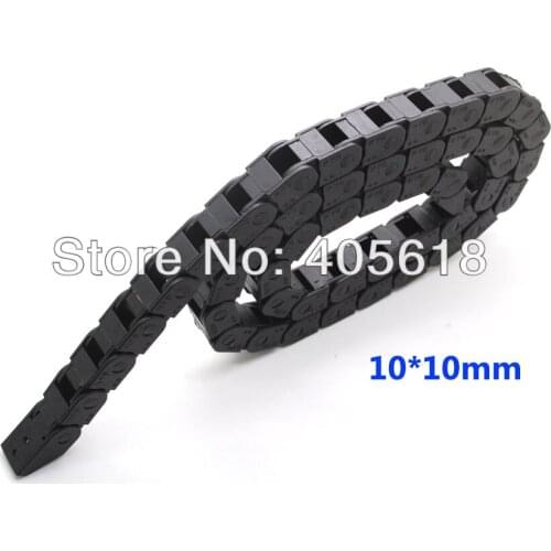 2pcs Cable drag chain wire carrier 10x10 length 1000mm/1M/1meter with end connectors free shipping