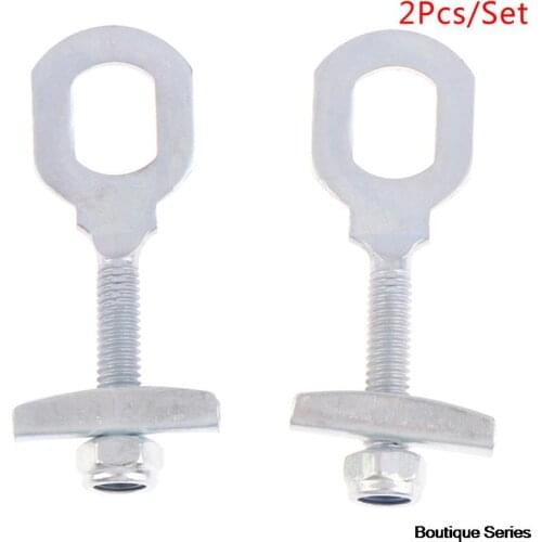 2PCS Silver Fixed Gear Bicycle Chain Adjust Bolt 1 Speed Commuting Bike Chain Tensioner Pull Tight Screw Bolts