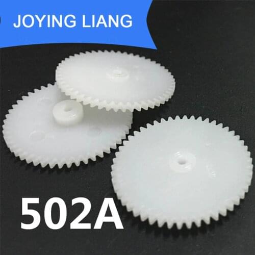 502A 0.5M 26MM Spur Gear Modulus 0.5 50 Tooth 2mm Hole Plastic Gear Disc Toy Accessories 10pcs/lot