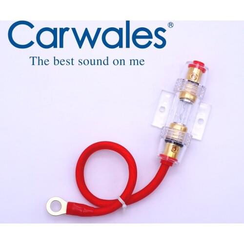 Car Audio Amplifier Circuit Breaker 60A 12V Fuse Holder AFS Style Installation Wires Cable 25CM 8GA 10GA Stereo Amplifier Refit