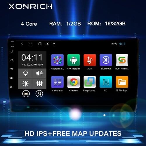 10 .1 IPS 1 Din Android 10.0 Autoradio Car Multimedia Player Universal Stereo GPS Navigation Bluetooth Video Audio Player Wifi