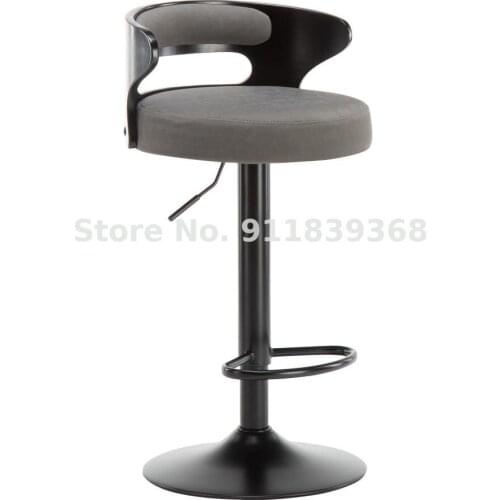 Bar Chair Modern Simple Home Back High Stool Iron Art European And American Lift Bar Chair High Stool