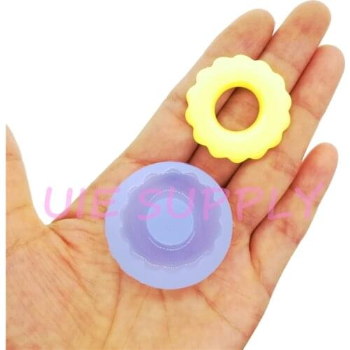 BYL457U 33.3mm Cute Dought Earrings Necklace Silicone Mold Resin Clay Art Pendant Making Candy Fondant Cake Decoration FOOD SAFE