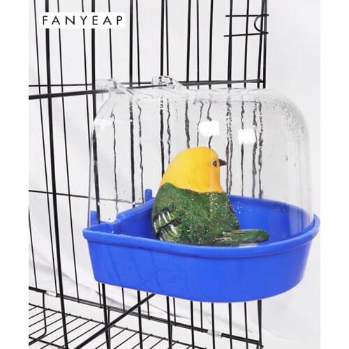 Leakproof Bathing Tub Bird Feeder Parrot Food Box Bite-resistant Feeder