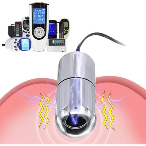Electric Shock Therapy Metal Vaginal Plug Jump Eggs Clit Stimulator Dildo Vibrator Anal Butt Plug Masturbator Sex Toys For Woman