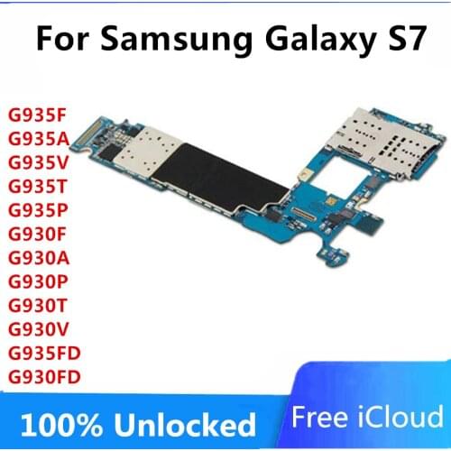 32gb Motherboard For Samsung Galaxy S7 G930F G930A G930P G930T G930V G930W8 Mainboard Good Working Logic Board With Chips
