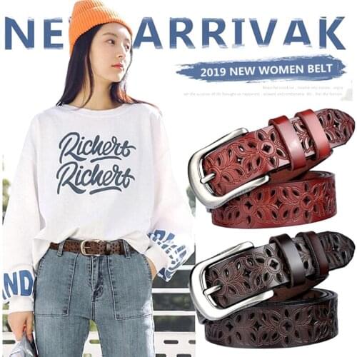 2021 Luxury Belts for Women Fashion Hollow Belts High Quality Leather Belts Pin Buckle Waist Belts